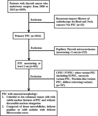 Molecular and clinical features of papillary thyroid cancer in adult patients with a non-classical phenotype